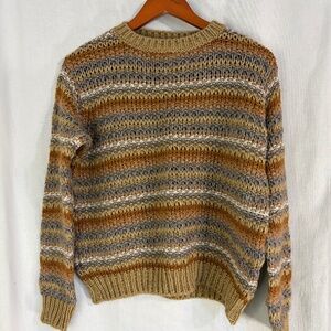 Elsamanda Chunky Knit Sweater Wool Alpaca Boho Earthy Granola Womens Small Italy